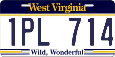 WV license plate 1PL714