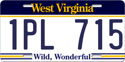WV license plate 1PL715