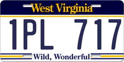 WV license plate 1PL717