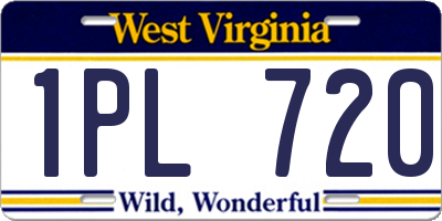 WV license plate 1PL720
