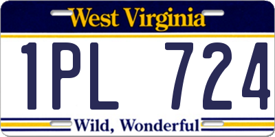WV license plate 1PL724