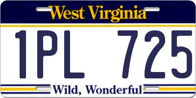 WV license plate 1PL725