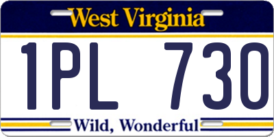 WV license plate 1PL730