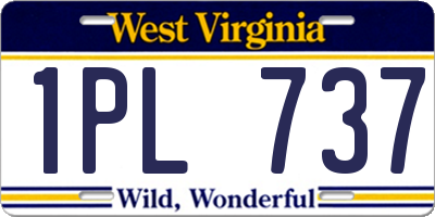 WV license plate 1PL737