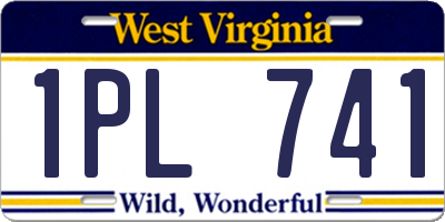WV license plate 1PL741