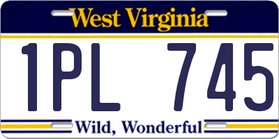 WV license plate 1PL745