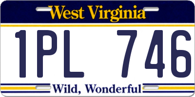 WV license plate 1PL746