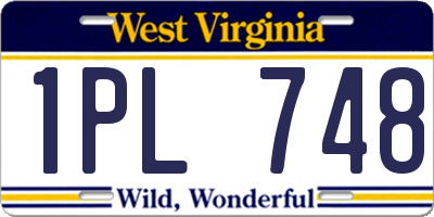 WV license plate 1PL748