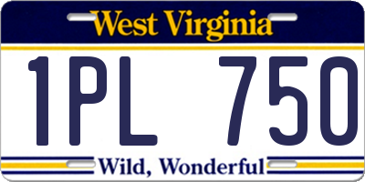 WV license plate 1PL750
