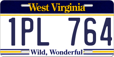 WV license plate 1PL764