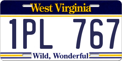WV license plate 1PL767