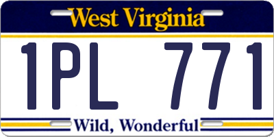 WV license plate 1PL771