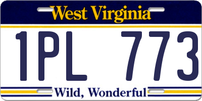 WV license plate 1PL773