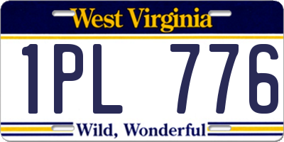 WV license plate 1PL776