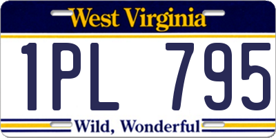 WV license plate 1PL795