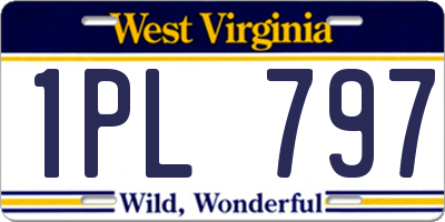 WV license plate 1PL797
