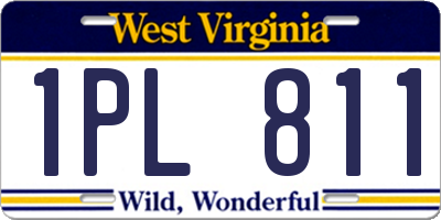 WV license plate 1PL811