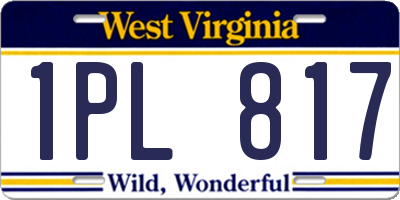 WV license plate 1PL817