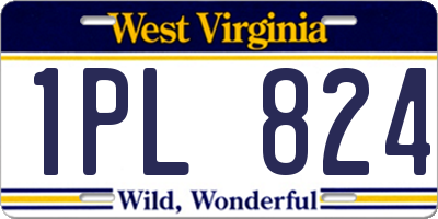 WV license plate 1PL824