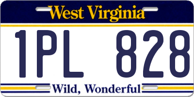 WV license plate 1PL828