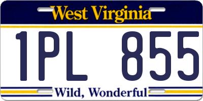 WV license plate 1PL855