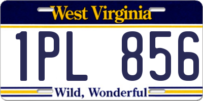 WV license plate 1PL856