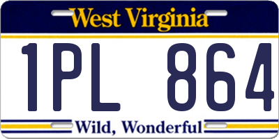 WV license plate 1PL864