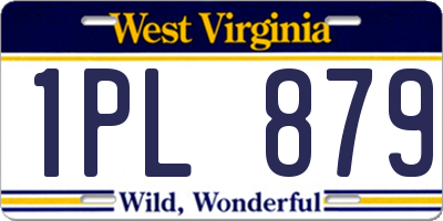WV license plate 1PL879