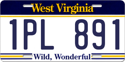 WV license plate 1PL891