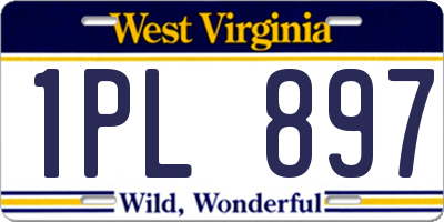 WV license plate 1PL897