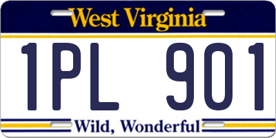 WV license plate 1PL901