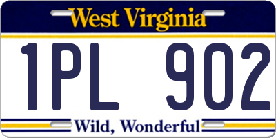 WV license plate 1PL902