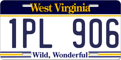 WV license plate 1PL906