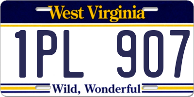 WV license plate 1PL907