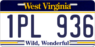 WV license plate 1PL936