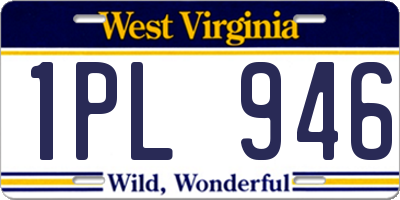 WV license plate 1PL946
