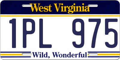 WV license plate 1PL975