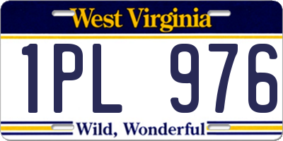 WV license plate 1PL976