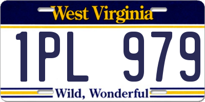 WV license plate 1PL979