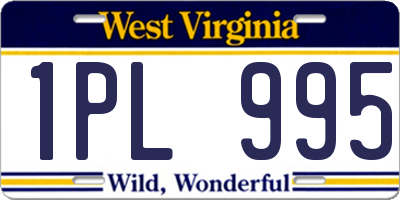 WV license plate 1PL995