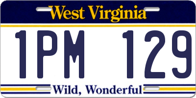 WV license plate 1PM129