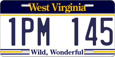 WV license plate 1PM145