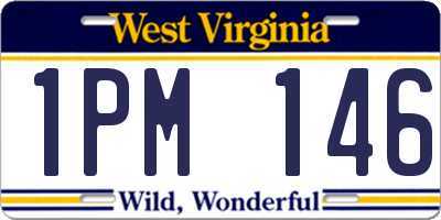 WV license plate 1PM146