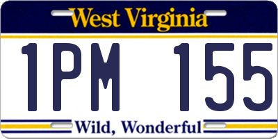 WV license plate 1PM155