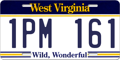 WV license plate 1PM161