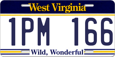 WV license plate 1PM166
