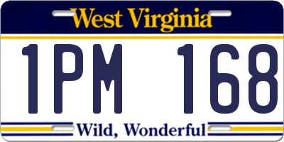 WV license plate 1PM168