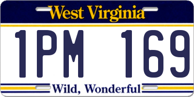 WV license plate 1PM169