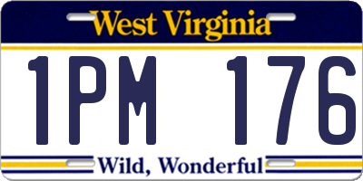 WV license plate 1PM176