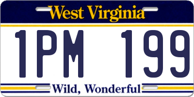WV license plate 1PM199